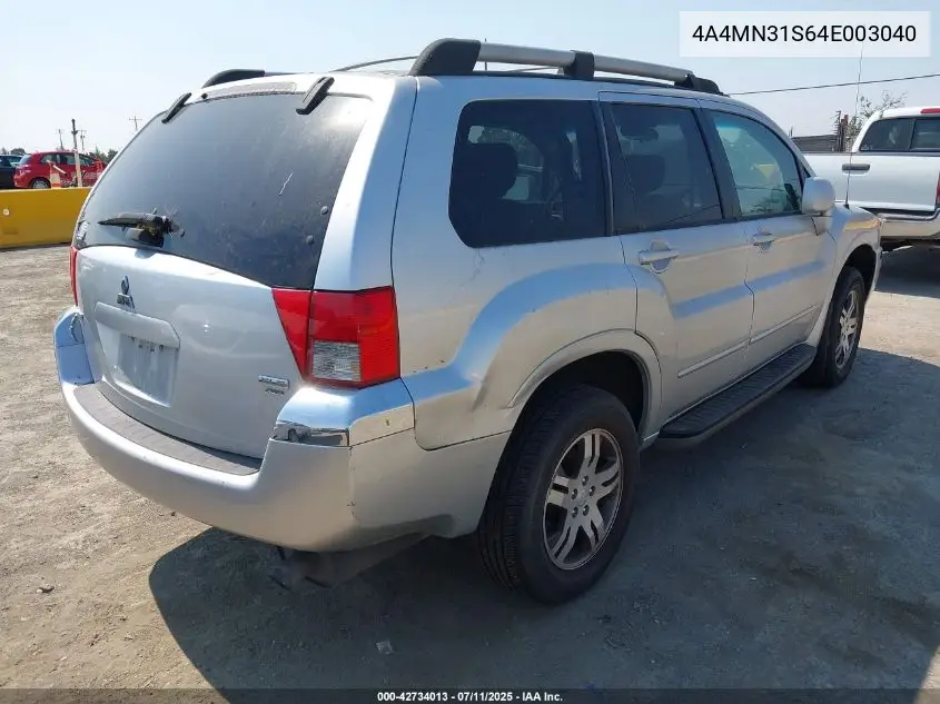 2004 Mitsubishi Endeavor Xls VIN: 4A4MN31S64E003040 Lot: 42734013