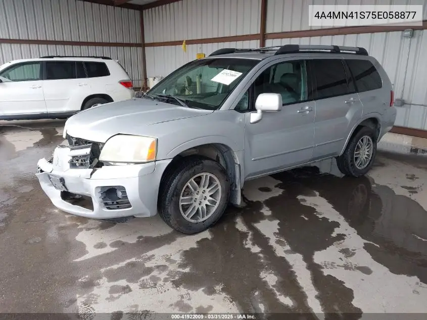 2005 Mitsubishi Endeavor Limited VIN: 4A4MN41S75E058877 Lot: 41922009