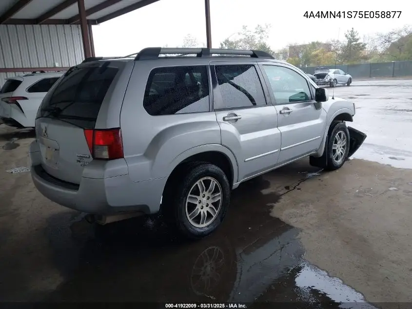 2005 Mitsubishi Endeavor Limited VIN: 4A4MN41S75E058877 Lot: 41922009