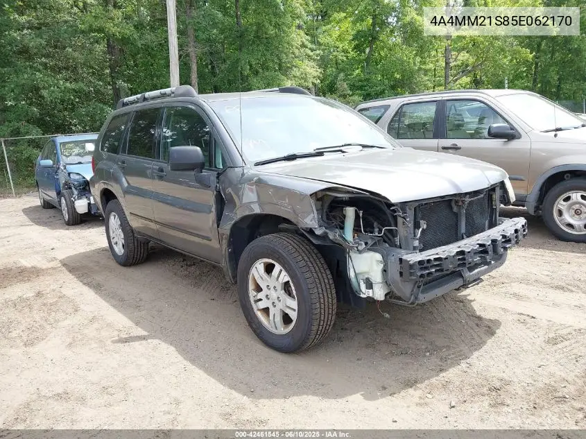 2005 Mitsubishi Endeavor Ls VIN: 4A4MM21S85E062170 Lot: 42461545