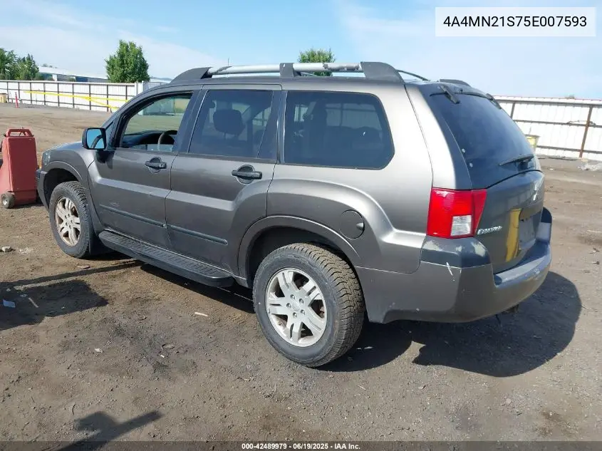 2005 Mitsubishi Endeavor Ls VIN: 4A4MN21S75E007593 Lot: 42489979