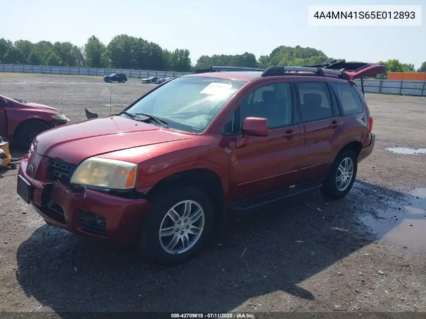 2005 Mitsubishi Endeavor Limited VIN: 4A4MN41S65E012893 Lot: 42709618
