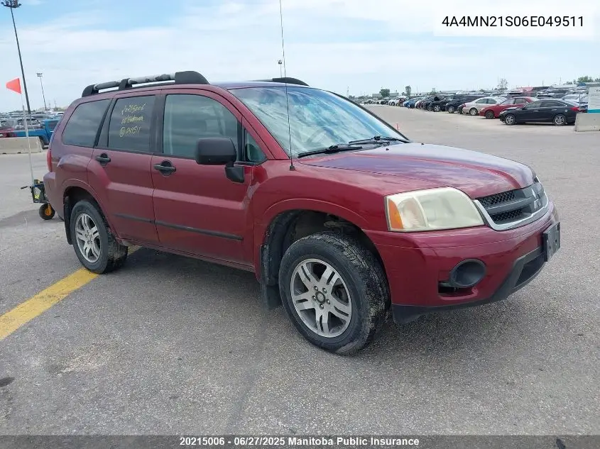 2006 Mitsubishi Endeavor Ls VIN: 4A4MN21S06E049511 Lot: 20215006