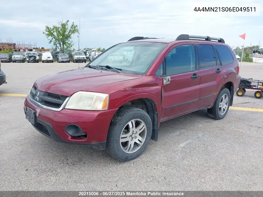 2006 Mitsubishi Endeavor Ls VIN: 4A4MN21S06E049511 Lot: 20215006