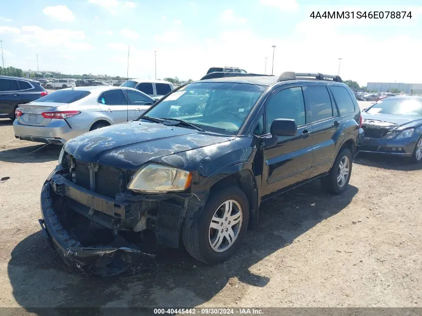 2006 Mitsubishi Endeavor Ls VIN: 4A4MM31S46E078874 Lot: 40445442