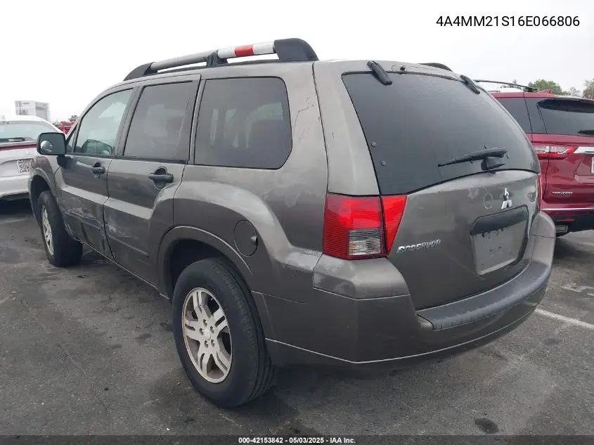 2006 Mitsubishi Endeavor Ls VIN: 4A4MM21S16E066806 Lot: 42153842