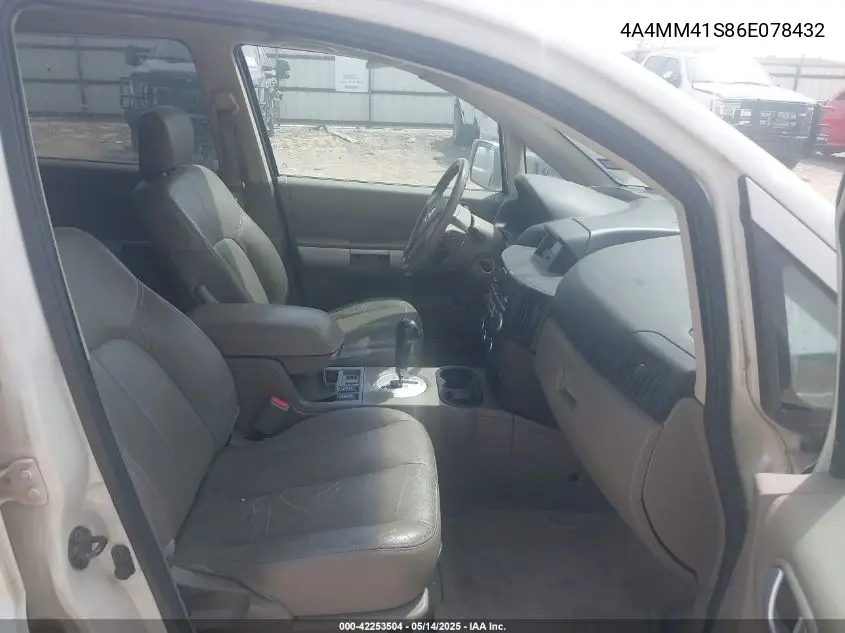 2006 Mitsubishi Endeavor Limited VIN: 4A4MM41S86E078432 Lot: 42253504