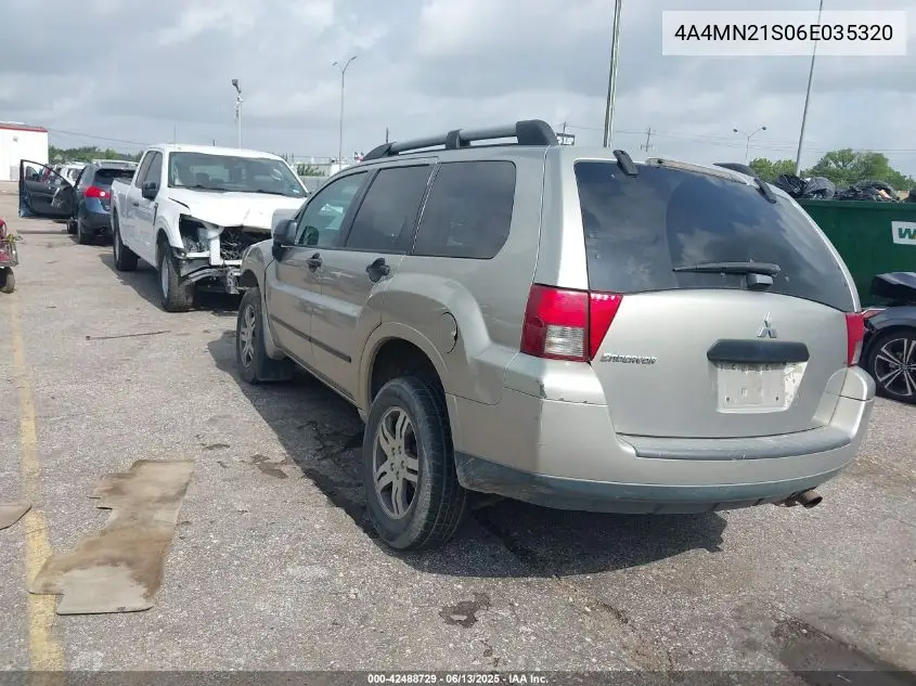2006 Mitsubishi Endeavor Ls VIN: 4A4MN21S06E035320 Lot: 42488729