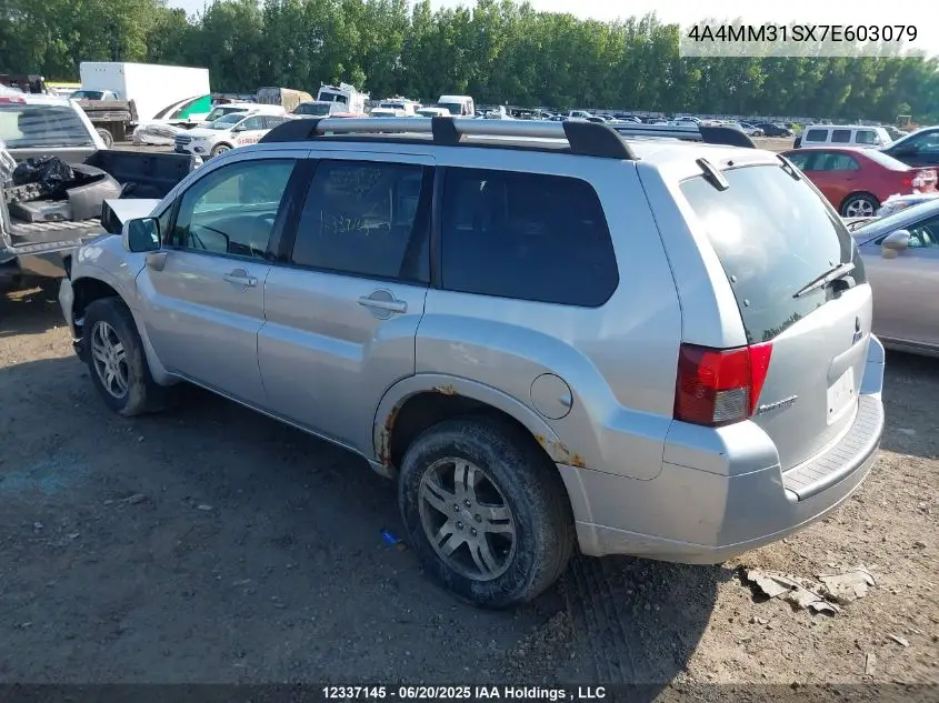 2007 Mitsubishi Endeavor VIN: 4A4MM31SX7E603079 Lot: 12337145