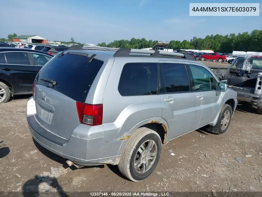 2007 Mitsubishi Endeavor VIN: 4A4MM31SX7E603079 Lot: 12337145