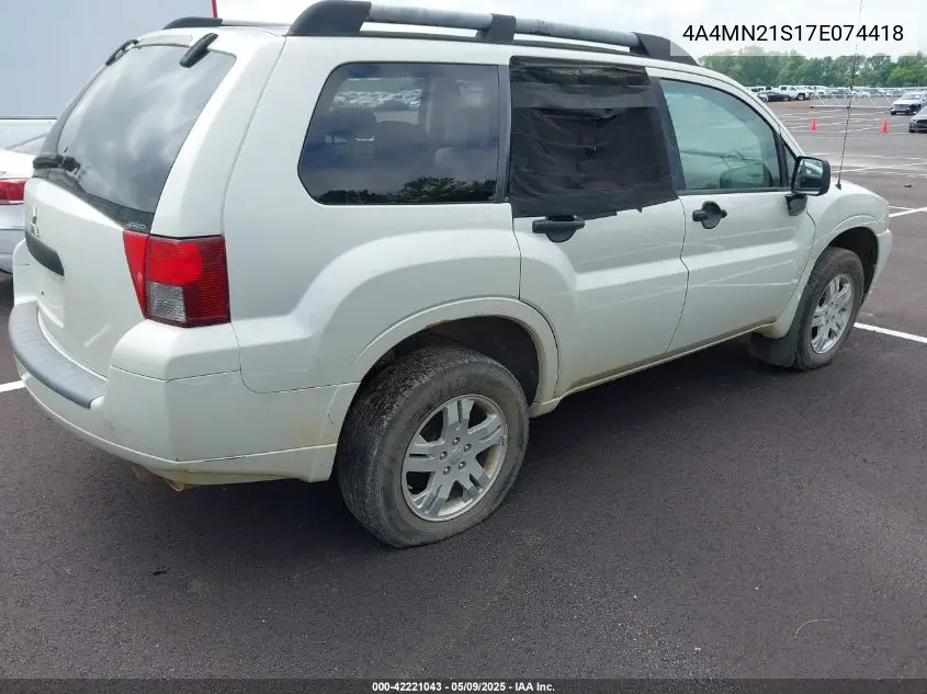 2007 Mitsubishi Endeavor Ls VIN: 4A4MN21S17E074418 Lot: 42221043
