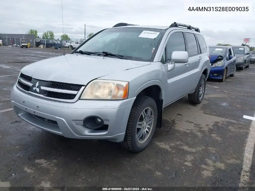 2008 Mitsubishi Endeavor Se VIN: 4A4MN31S28E009035 Lot: 41960099