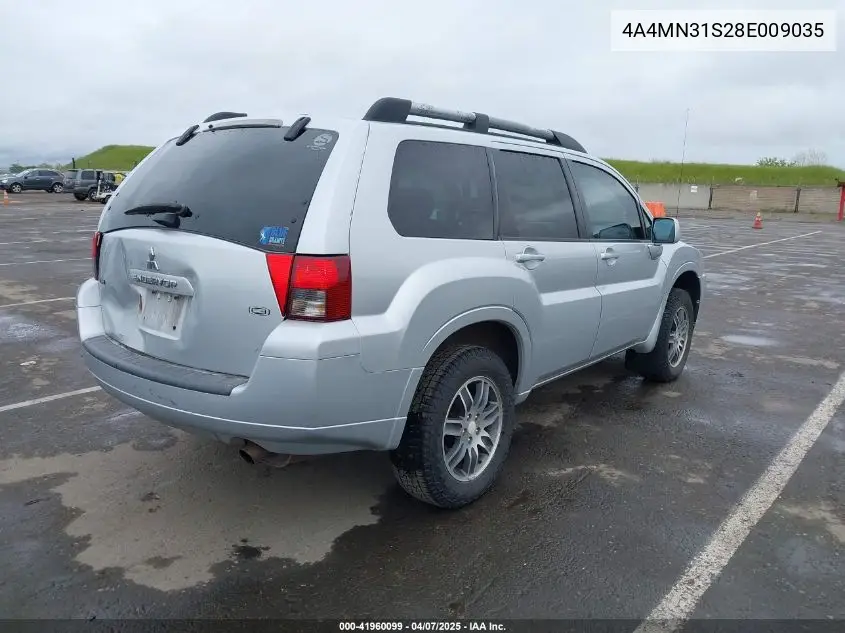 2008 Mitsubishi Endeavor Se VIN: 4A4MN31S28E009035 Lot: 41960099