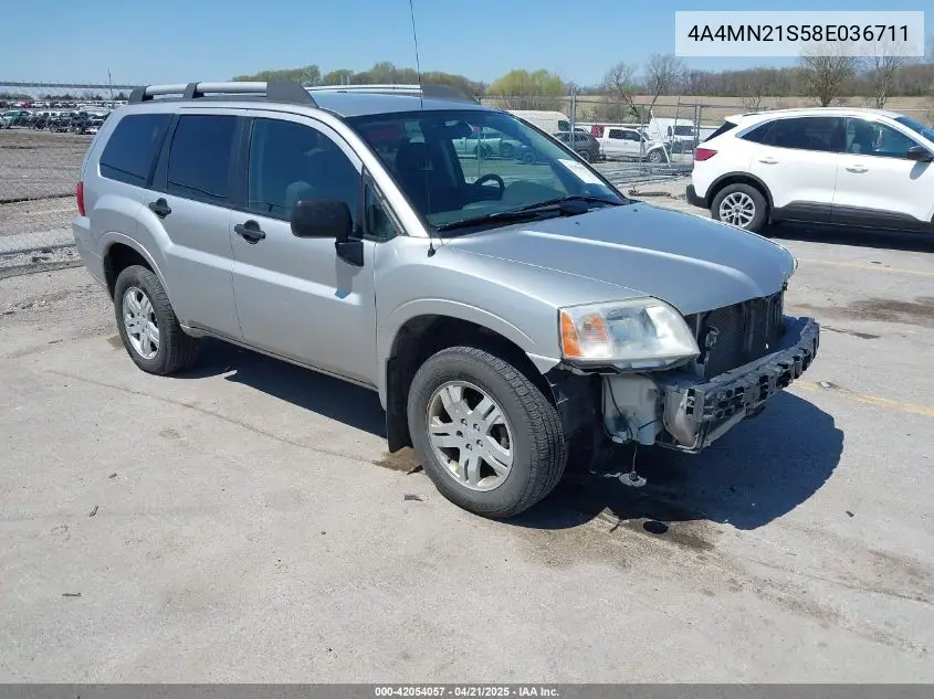 2008 Mitsubishi Endeavor Ls VIN: 4A4MN21S58E036711 Lot: 42054057