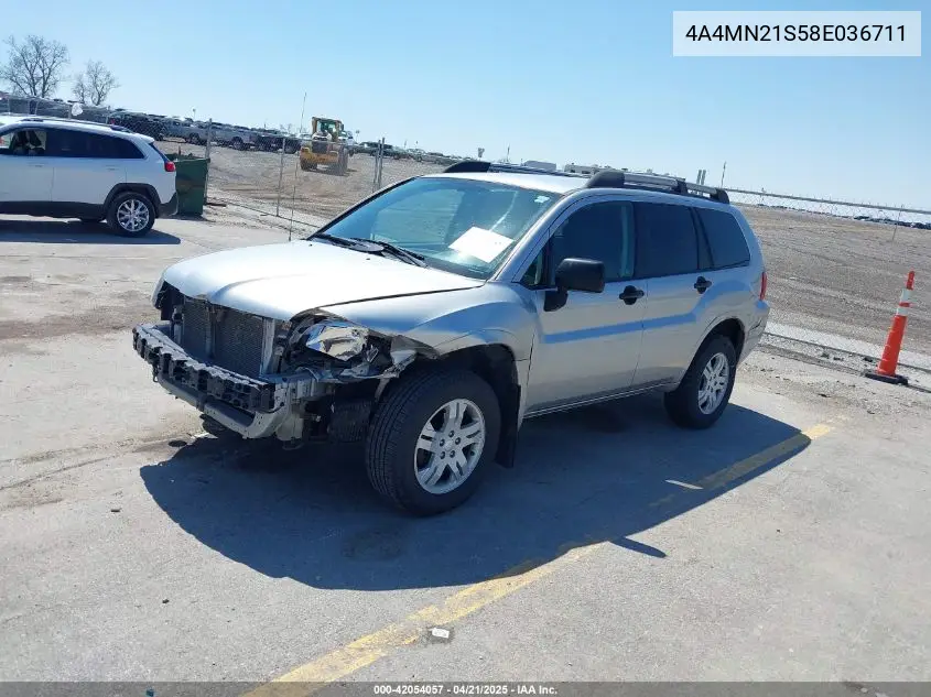 2008 Mitsubishi Endeavor Ls VIN: 4A4MN21S58E036711 Lot: 42054057