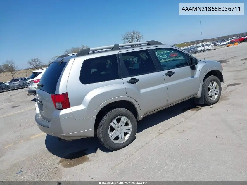 2008 Mitsubishi Endeavor Ls VIN: 4A4MN21S58E036711 Lot: 42054057