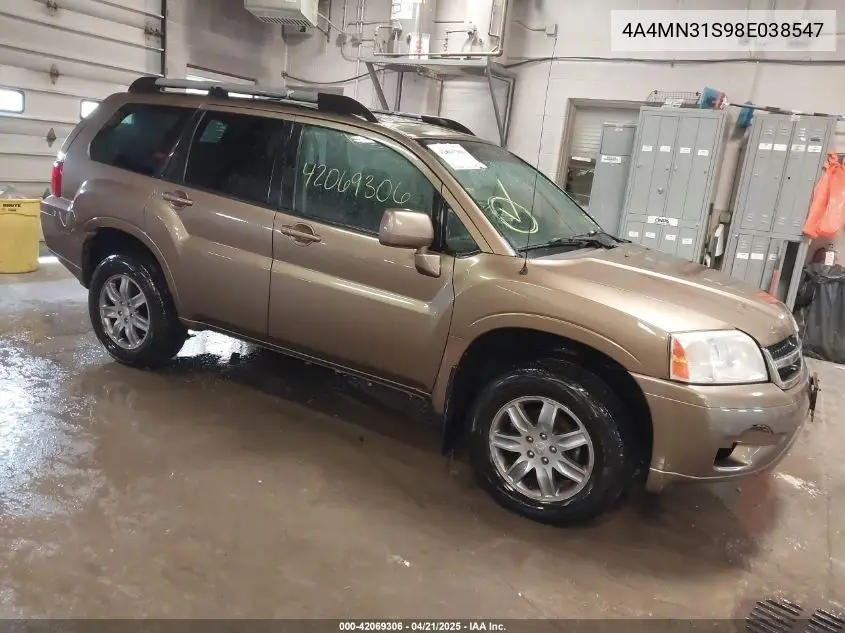 2008 Mitsubishi Endeavor Se VIN: 4A4MN31S98E038547 Lot: 42069306