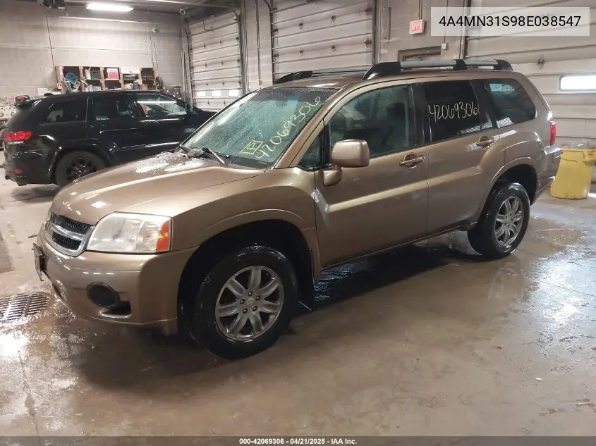 2008 Mitsubishi Endeavor Se VIN: 4A4MN31S98E038547 Lot: 42069306