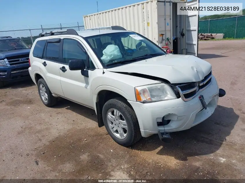 2008 Mitsubishi Endeavor Ls VIN: 4A4MM21S28E038189 Lot: 42669166