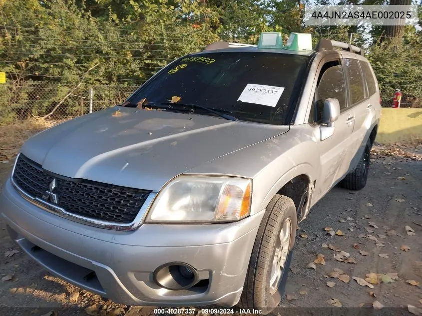 2010 Mitsubishi Endeavor VIN: 4A4JN2AS4AE002025 Lot: 40287337