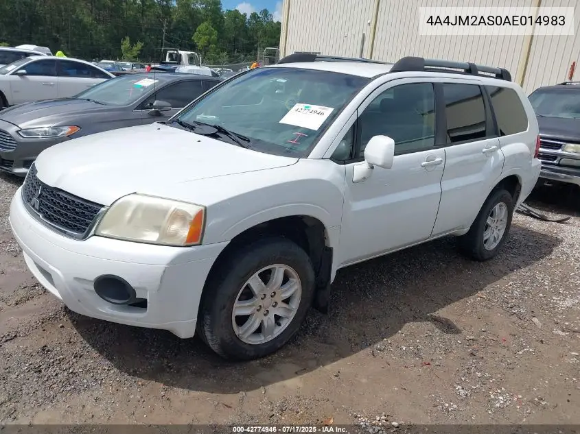 2010 Mitsubishi Endeavor Ls VIN: 4A4JM2AS0AE014983 Lot: 42774946