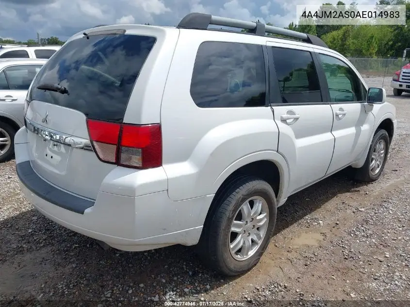2010 Mitsubishi Endeavor Ls VIN: 4A4JM2AS0AE014983 Lot: 42774946