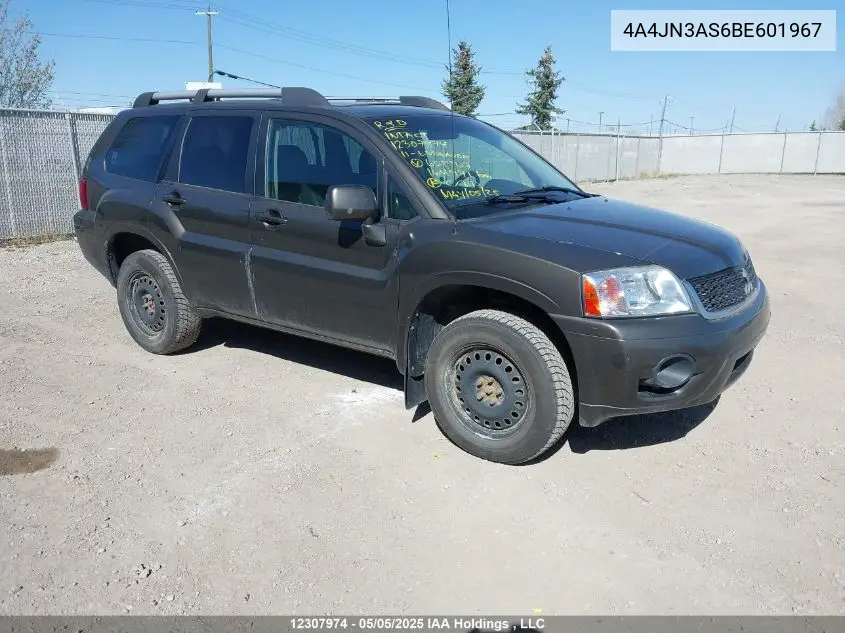 2011 Mitsubishi Endeavor Se VIN: 4A4JN3AS6BE601967 Lot: 12307974