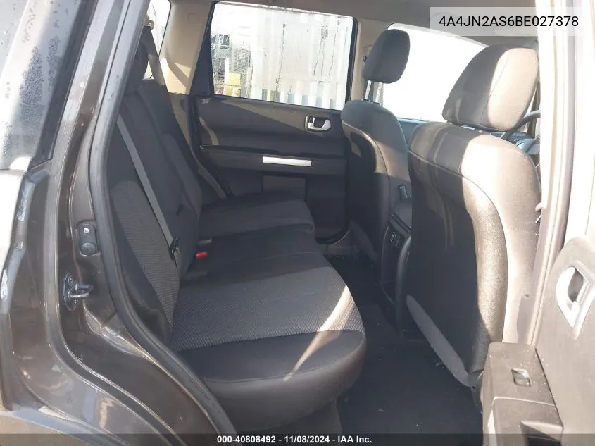 2011 Mitsubishi Endeavor VIN: 4A4JN2AS6BE027378 Lot: 40808492