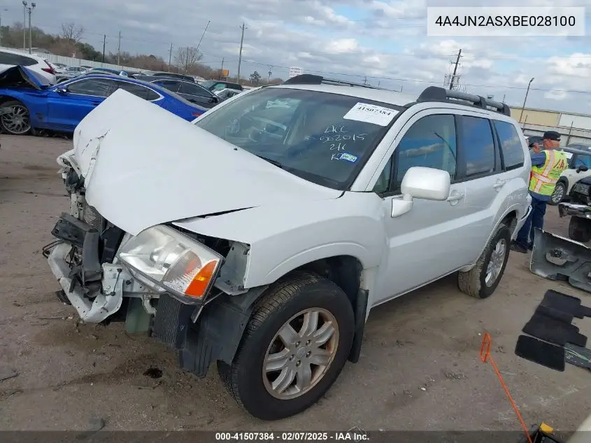 2011 Mitsubishi Endeavor VIN: 4A4JN2ASXBE028100 Lot: 41507384