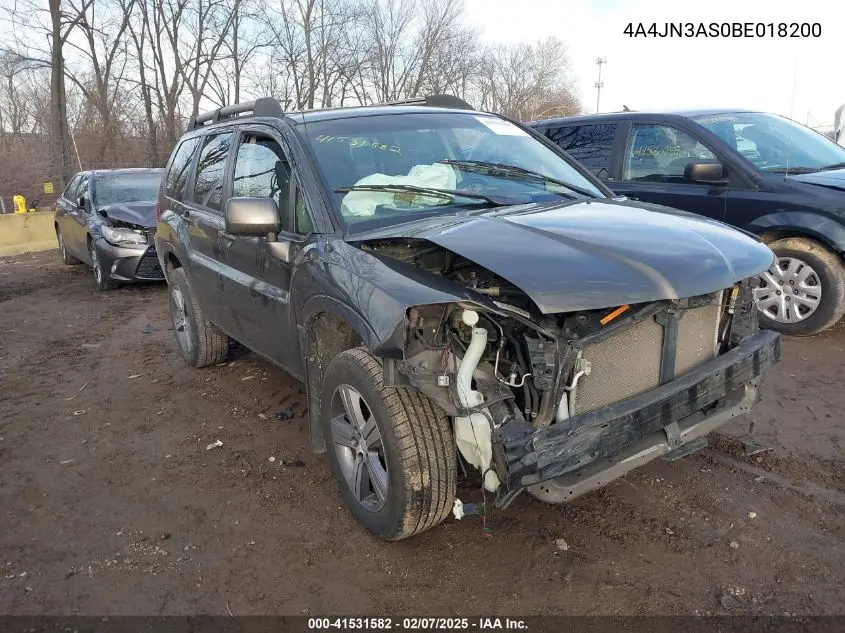 2011 Mitsubishi Endeavor Se VIN: 4A4JN3AS0BE018200 Lot: 41531582