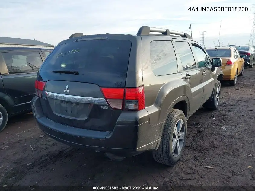 2011 Mitsubishi Endeavor Se VIN: 4A4JN3AS0BE018200 Lot: 41531582
