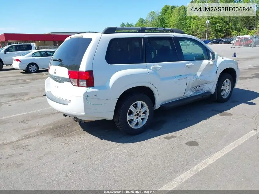 2011 Mitsubishi Endeavor Ls VIN: 4A4JM2AS3BE006846 Lot: 42124818