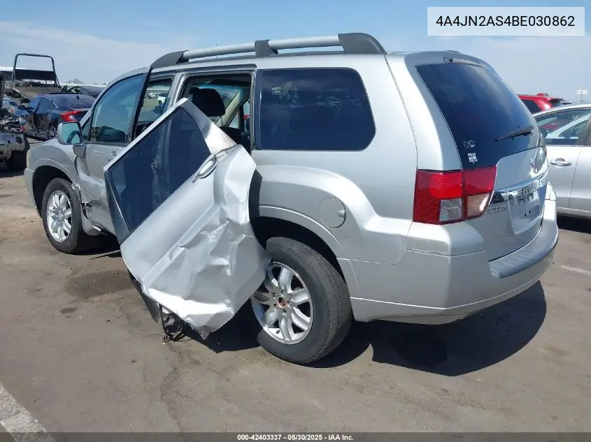 2011 Mitsubishi Endeavor VIN: 4A4JN2AS4BE030862 Lot: 42403337