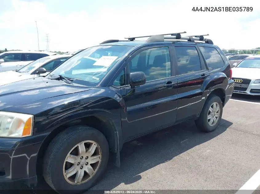 2011 Mitsubishi Endeavor VIN: 4A4JN2AS1BE035789 Lot: 42529313