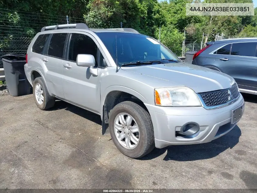 2011 Mitsubishi Endeavor VIN: 4A4JN2AS3BE033851 Lot: 42564323