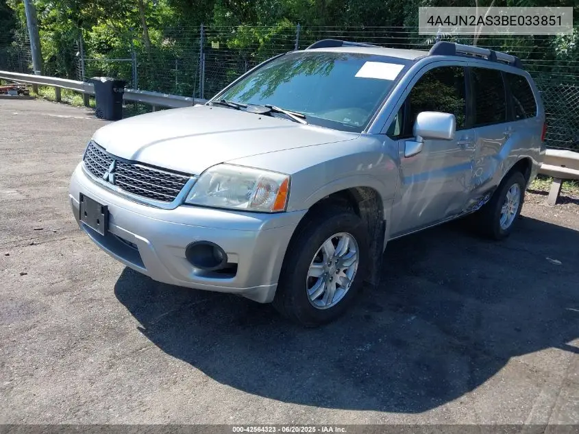 2011 Mitsubishi Endeavor VIN: 4A4JN2AS3BE033851 Lot: 42564323