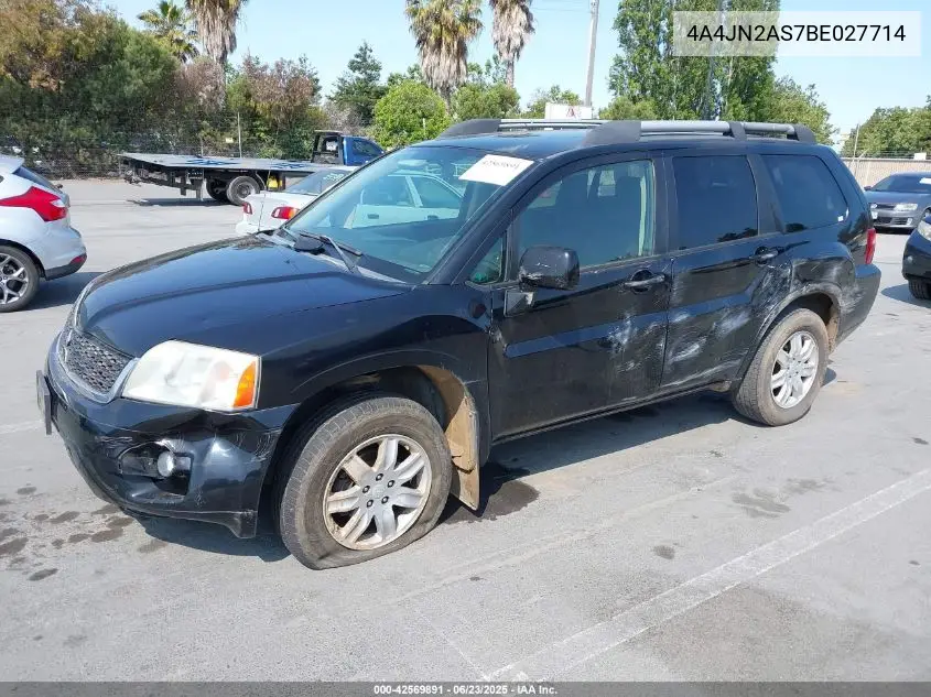 2011 Mitsubishi Endeavor VIN: 4A4JN2AS7BE027714 Lot: 42569891