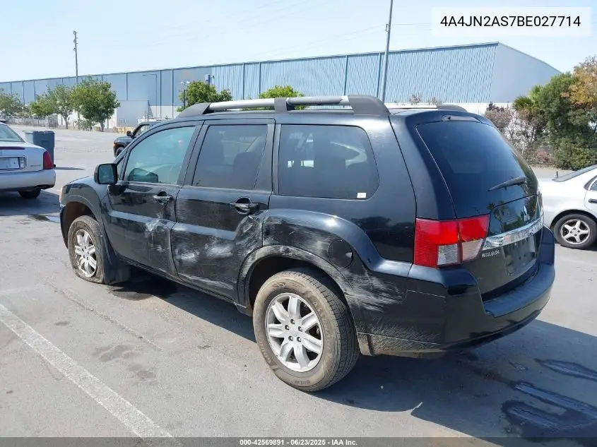 2011 Mitsubishi Endeavor VIN: 4A4JN2AS7BE027714 Lot: 42569891
