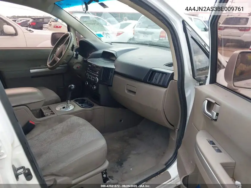 2011 Mitsubishi Endeavor VIN: 4A4JN2AS3BE009761 Lot: 42581572