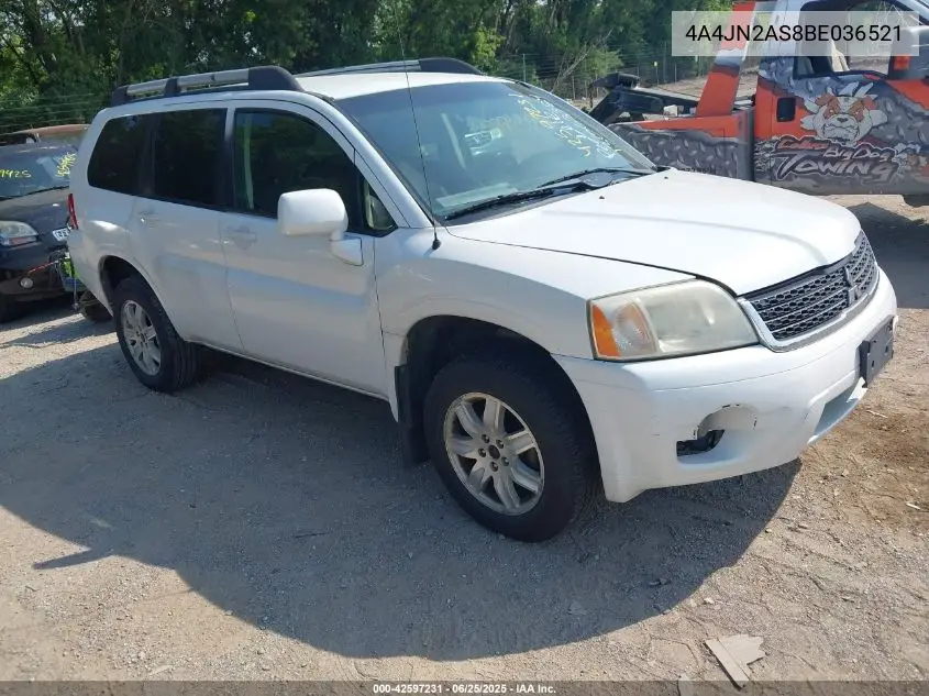 2011 Mitsubishi Endeavor VIN: 4A4JN2AS8BE036521 Lot: 42597231