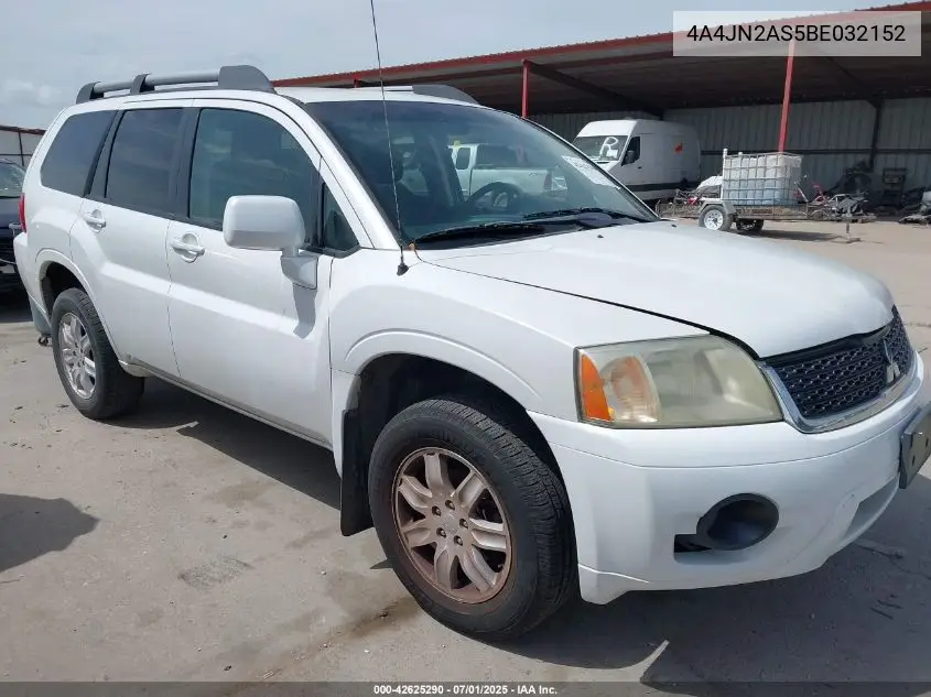 2011 Mitsubishi Endeavor VIN: 4A4JN2AS5BE032152 Lot: 42625290