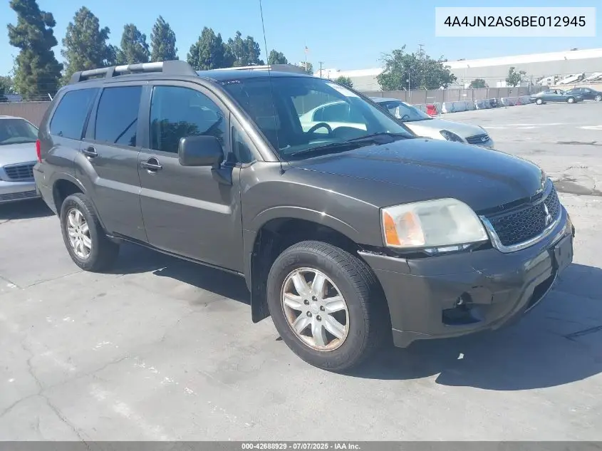 2011 Mitsubishi Endeavor VIN: 4A4JN2AS6BE012945 Lot: 42688929