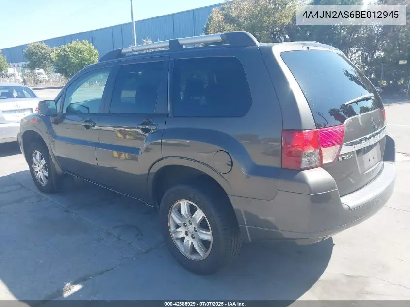 2011 Mitsubishi Endeavor VIN: 4A4JN2AS6BE012945 Lot: 42688929