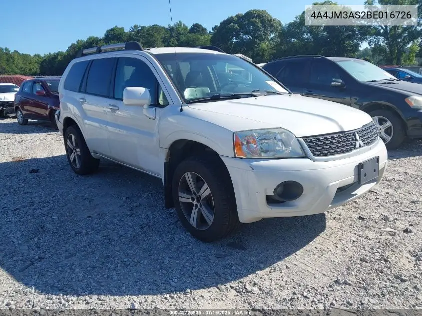 2011 Mitsubishi Endeavor Se VIN: 4A4JM3AS2BE016726 Lot: 42725535