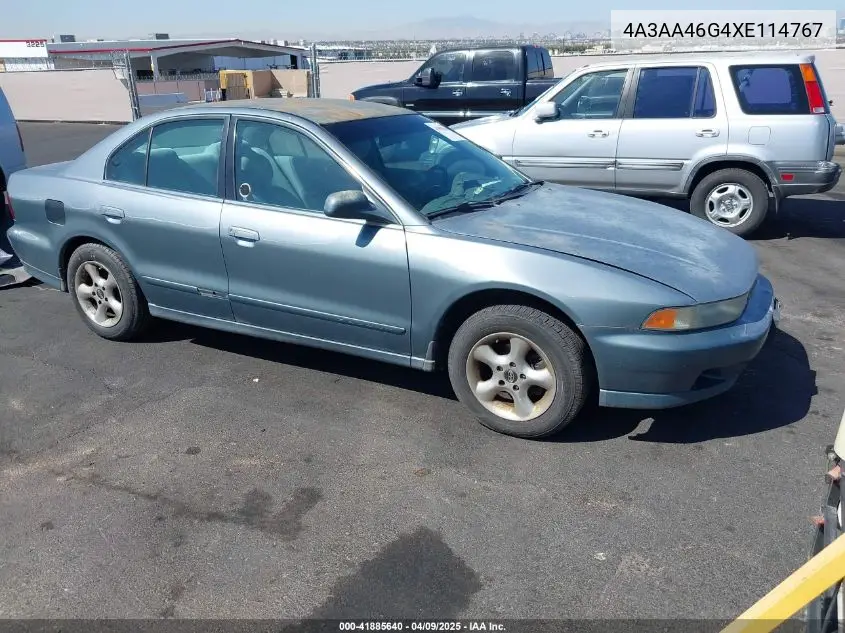 1999 Mitsubishi Galant Es VIN: 4A3AA46G4XE114767 Lot: 41885640