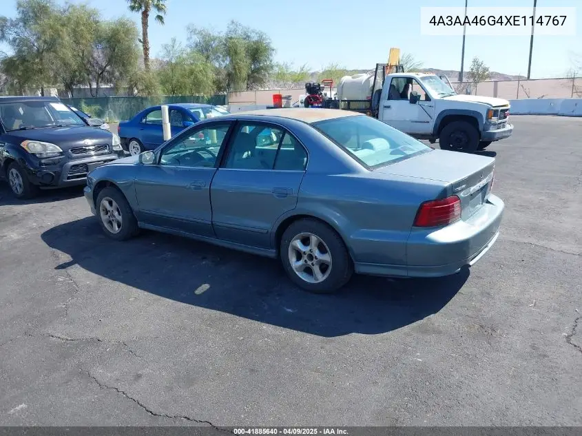 1999 Mitsubishi Galant Es VIN: 4A3AA46G4XE114767 Lot: 41885640