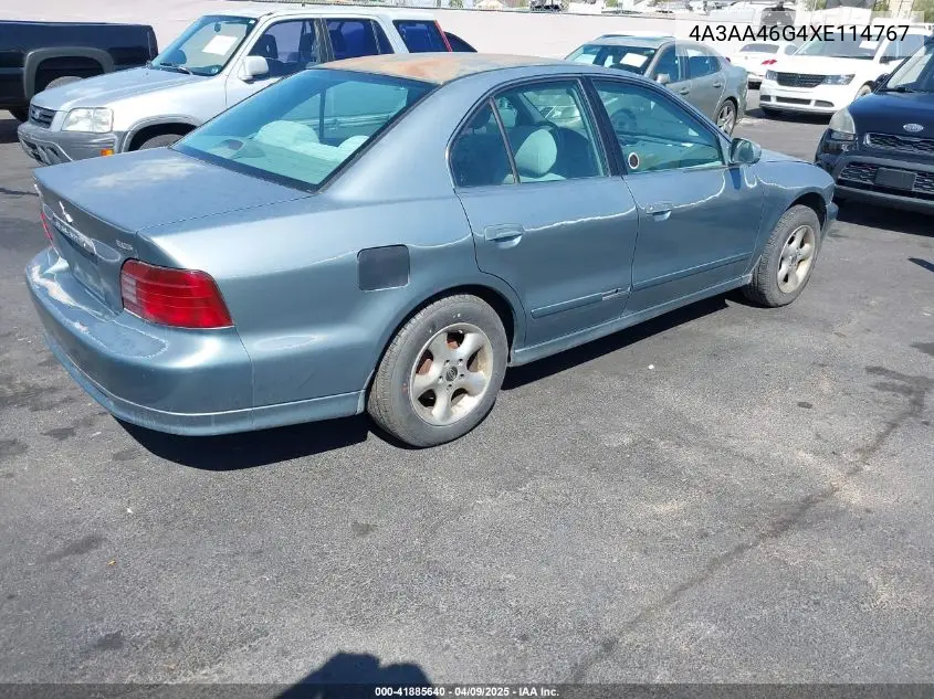 1999 Mitsubishi Galant Es VIN: 4A3AA46G4XE114767 Lot: 41885640