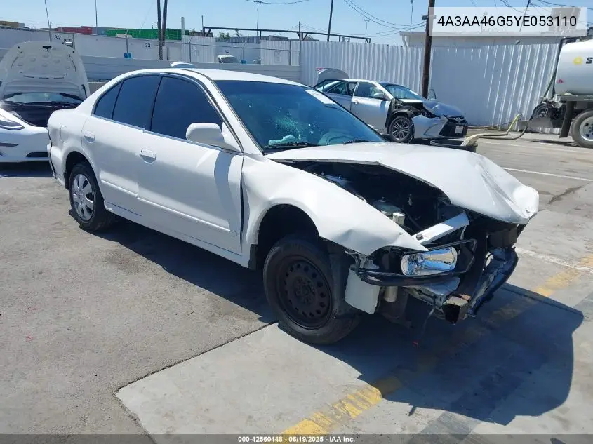 2000 Mitsubishi Galant Es VIN: 4A3AA46G5YE053110 Lot: 42560448