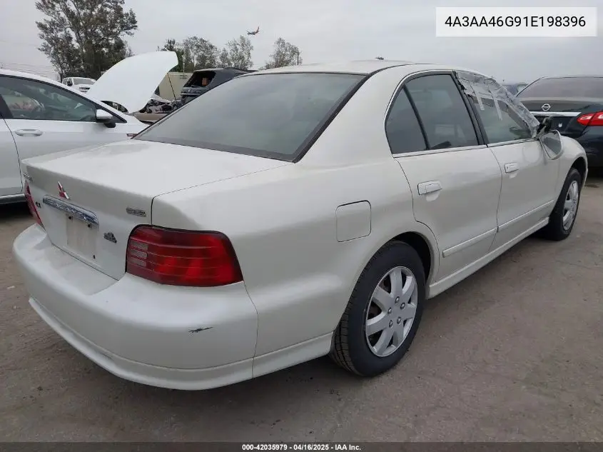 2001 Mitsubishi Galant Es VIN: 4A3AA46G91E198396 Lot: 42035979
