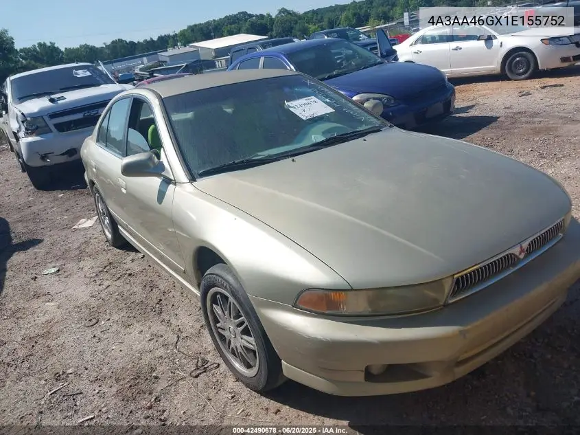 2001 Mitsubishi Galant Es VIN: 4A3AA46GX1E155752 Lot: 42490678